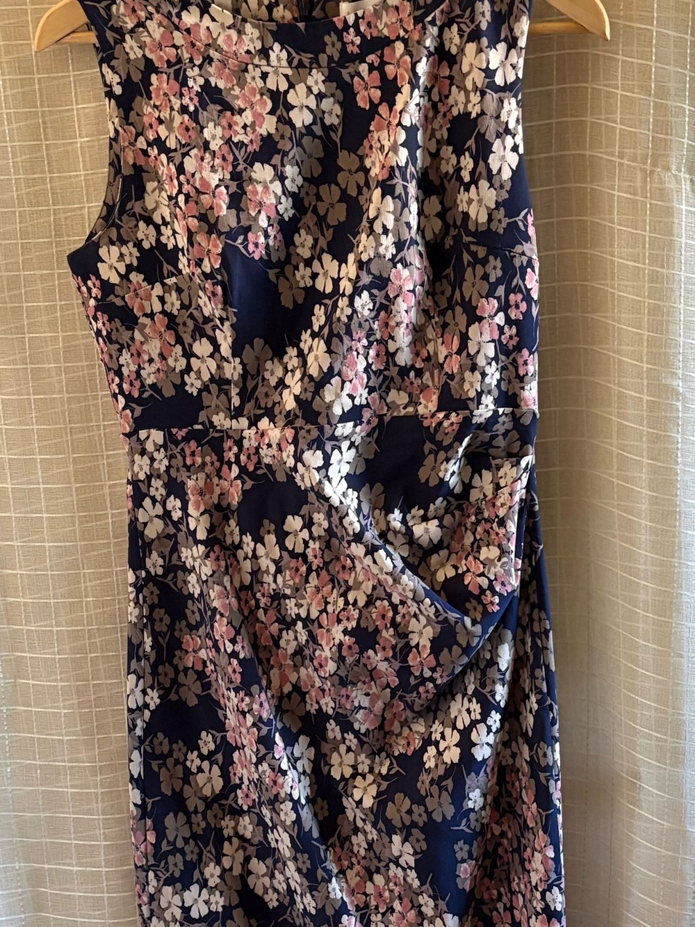 APRICOT Navy Dress with Pink & White Floral Print